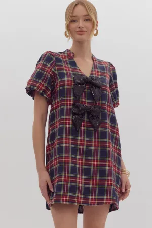 Festive Plaid Delight Dress
