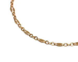 Flat Oval Links Gold Chain Bracelet