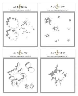 Flower Bunch Simple Layering Stencil Set (4 in 1)