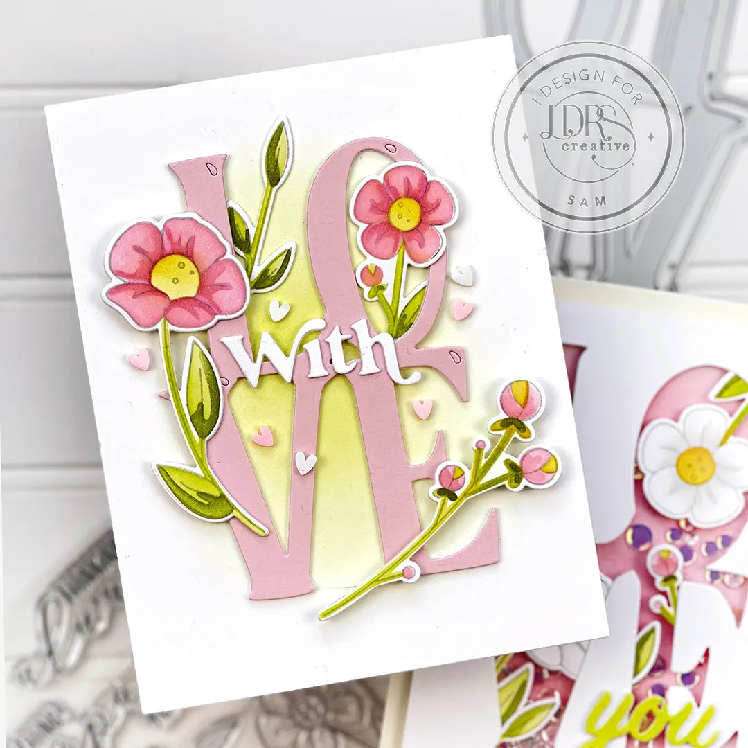 Flower Doodles Layering Stencils - 4pk