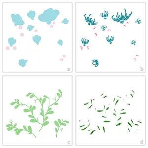 Forget Me Not Layering Stencils
