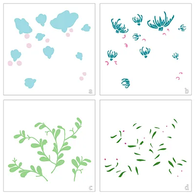 Forget Me Not Layering Stencils