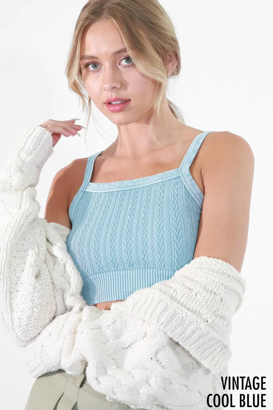 Forma Heather Vintage Chain Knit Bralette
