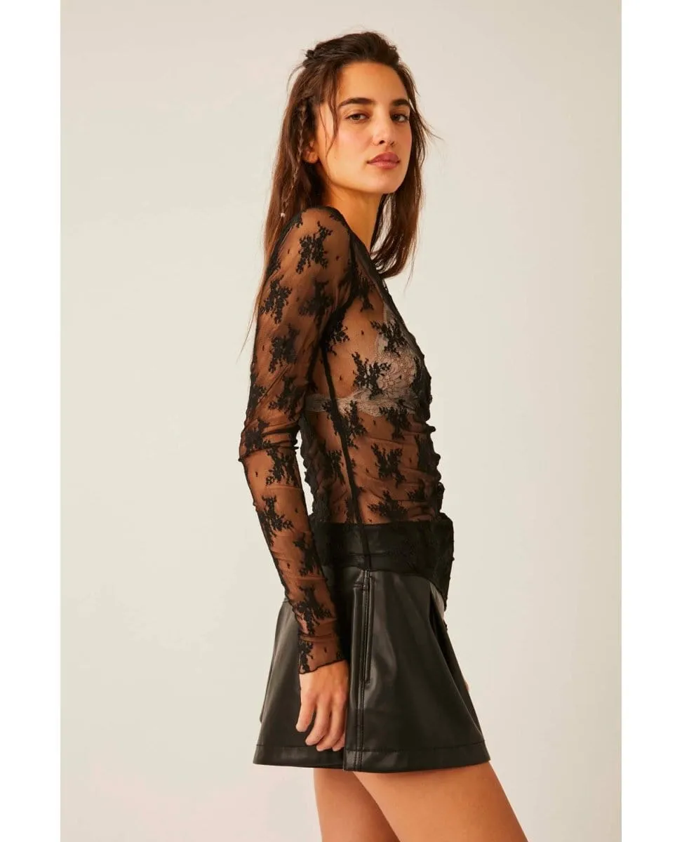 Full Bloom Layering Top Black