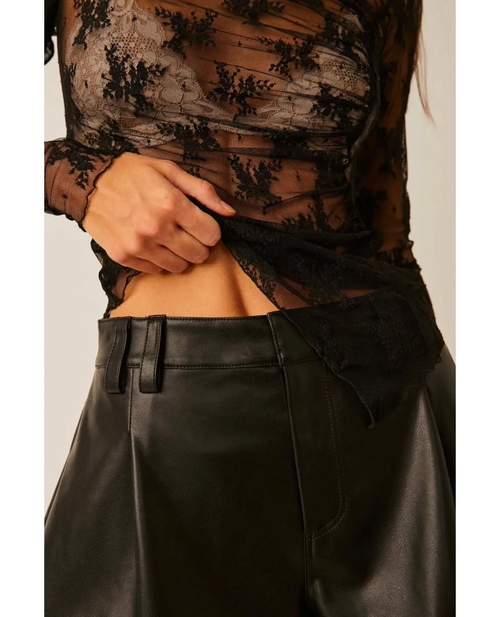 Full Bloom Layering Top Black