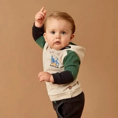 FUN DAYS - Color Spliced French Terry Fashion Hoodie