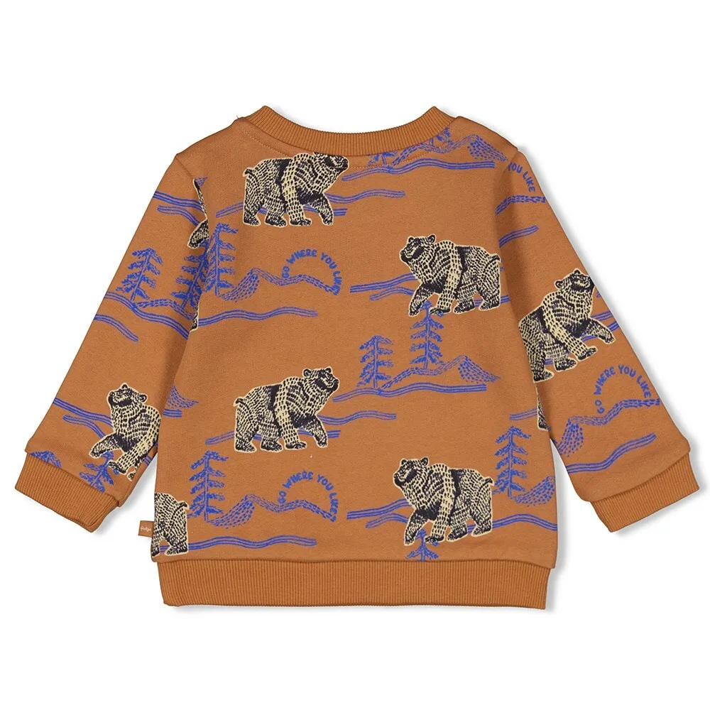 FUN DAYS - Organic Cotton French Terry Allover Print Sweat Top