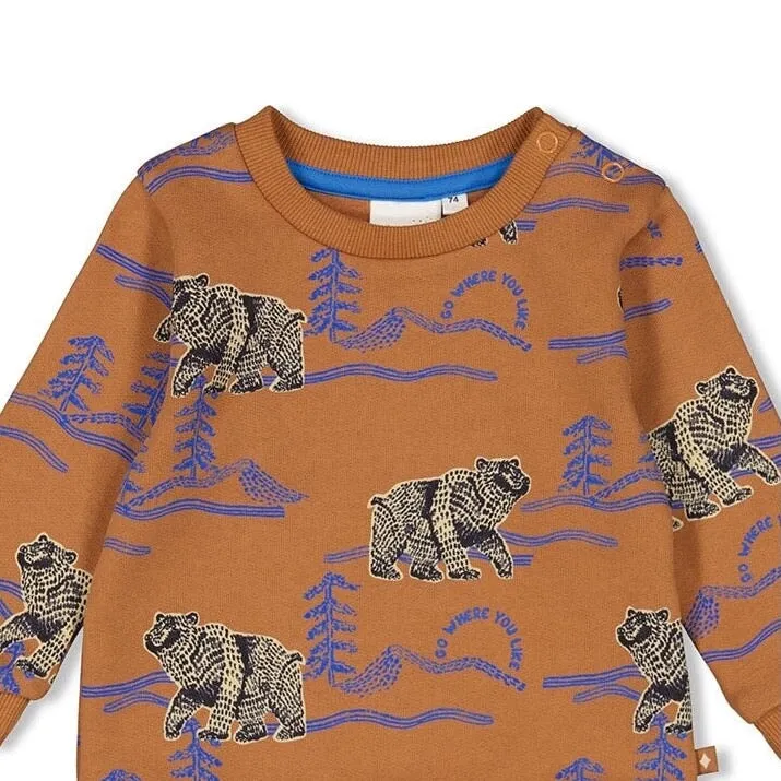 FUN DAYS - Organic Cotton French Terry Allover Print Sweat Top