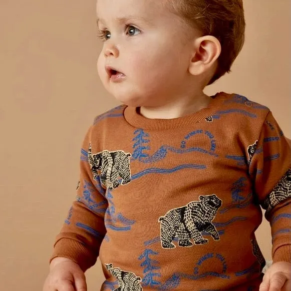 FUN DAYS - Organic Cotton French Terry Allover Print Sweat Top