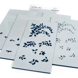 Fuschias Washi layering stencil
