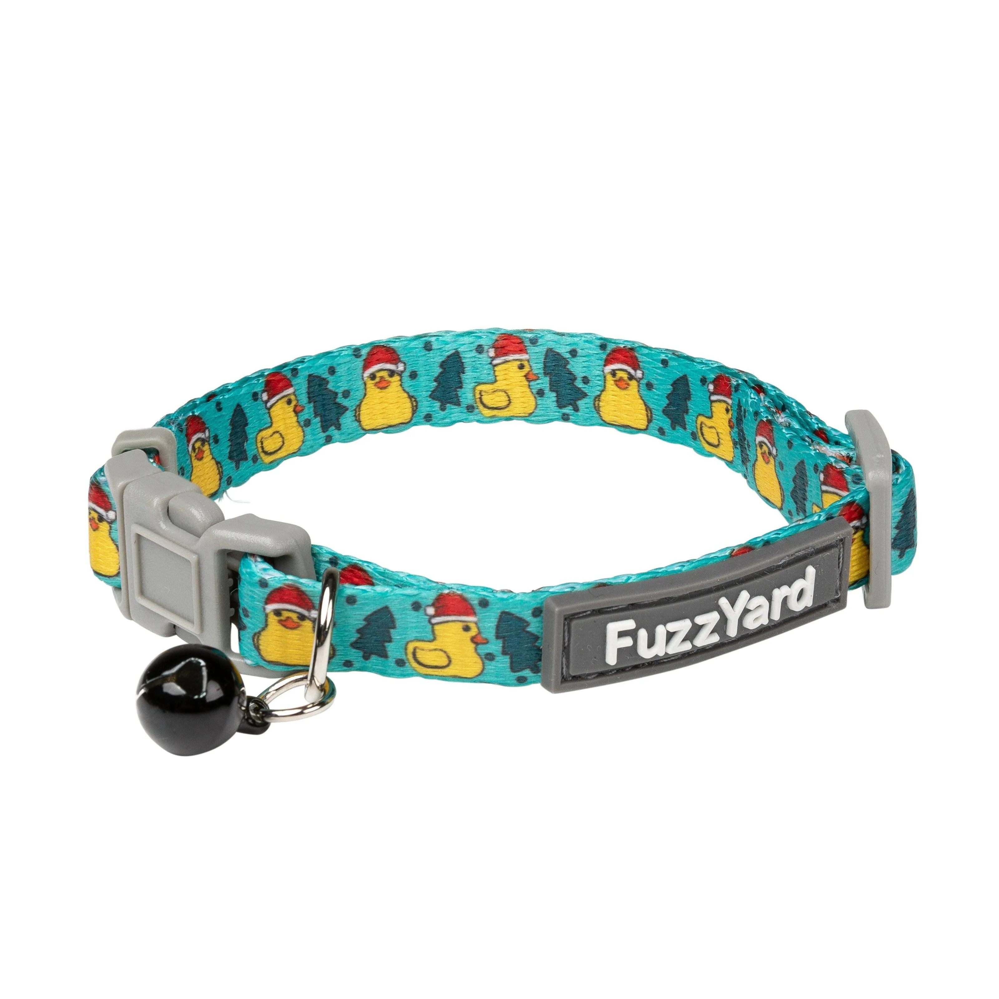 FuzzYard Christmas Merry Quackmas Cat Collar Bandana and Bow Tie Set