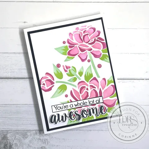 Gardenia Layering 6x6 Stencils - 4 Pack