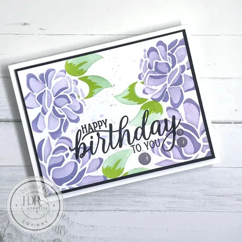 Gardenia Layering 6x6 Stencils - 4 Pack