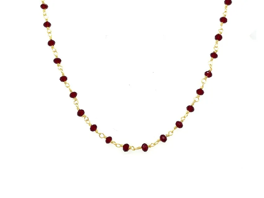 Garnet Red Rosary Chain