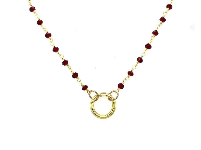 Garnet Red Rosary Chain