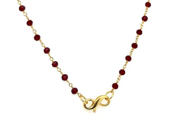 Garnet Red Rosary Chain