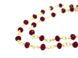 Garnet Red Rosary Chain
