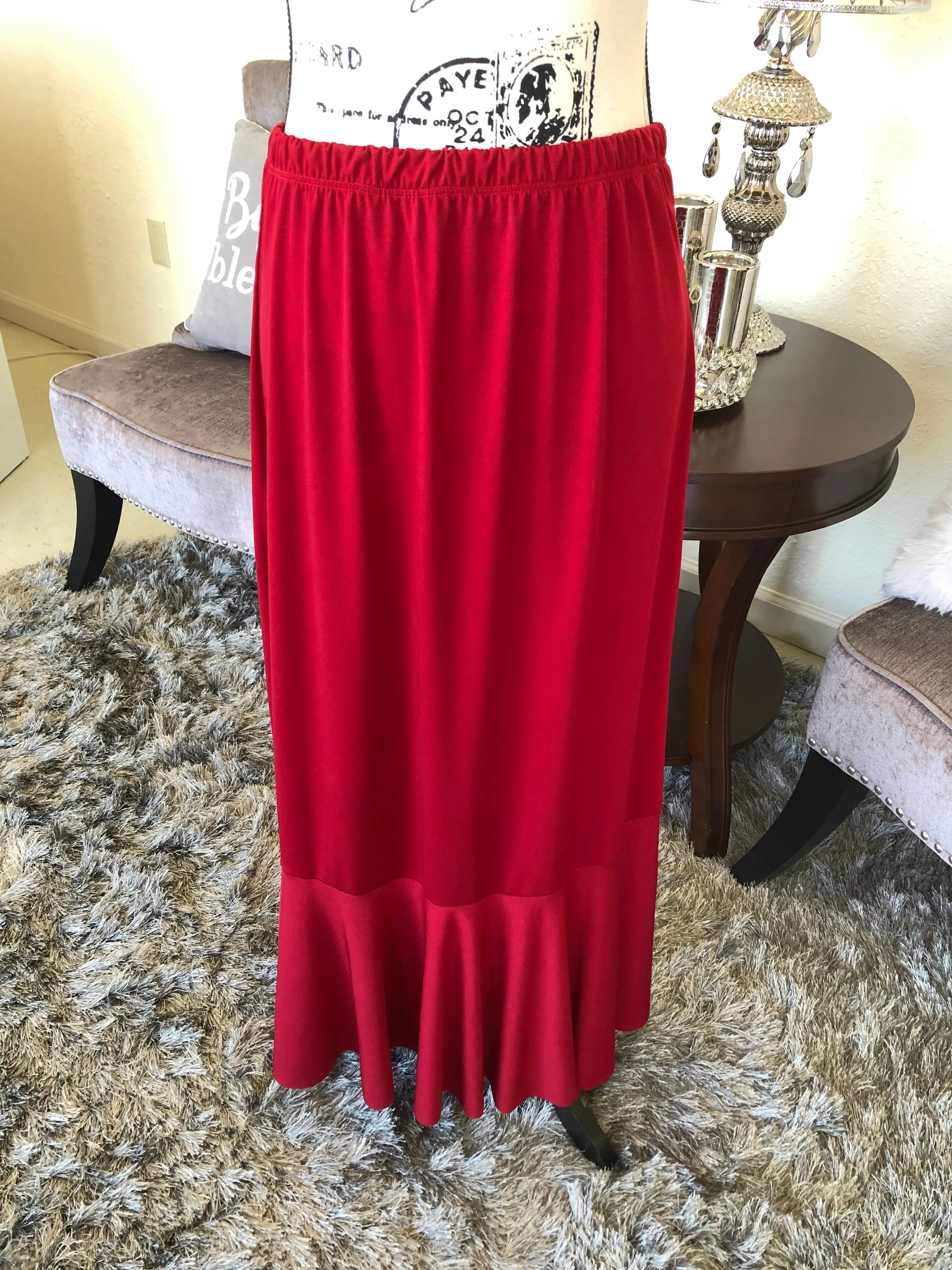 Garnet Red Short Sleeve Layering Top (PL)
