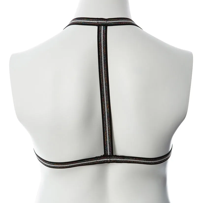 Gender Fluid Silver Lining Rainbow Glitter Harness