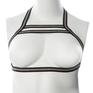 Gender Fluid Silver Lining Rainbow Glitter Harness
