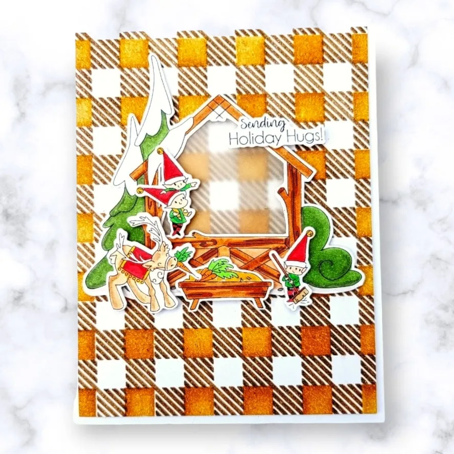 Gingham Check 6x6 Stencil - 2 Pack