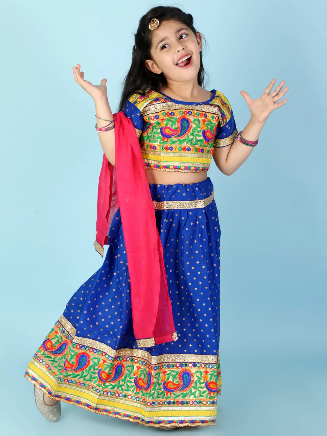 Girl's Festive Navratri Lehenga - Kid1 Girls