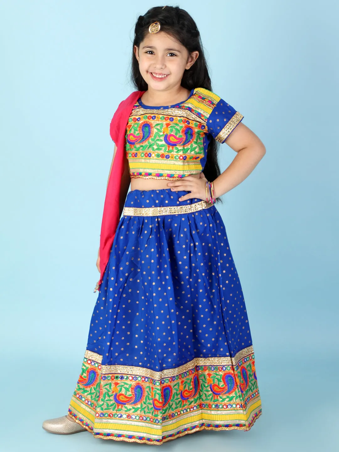 Girl's Festive Navratri Lehenga - Kid1 Girls