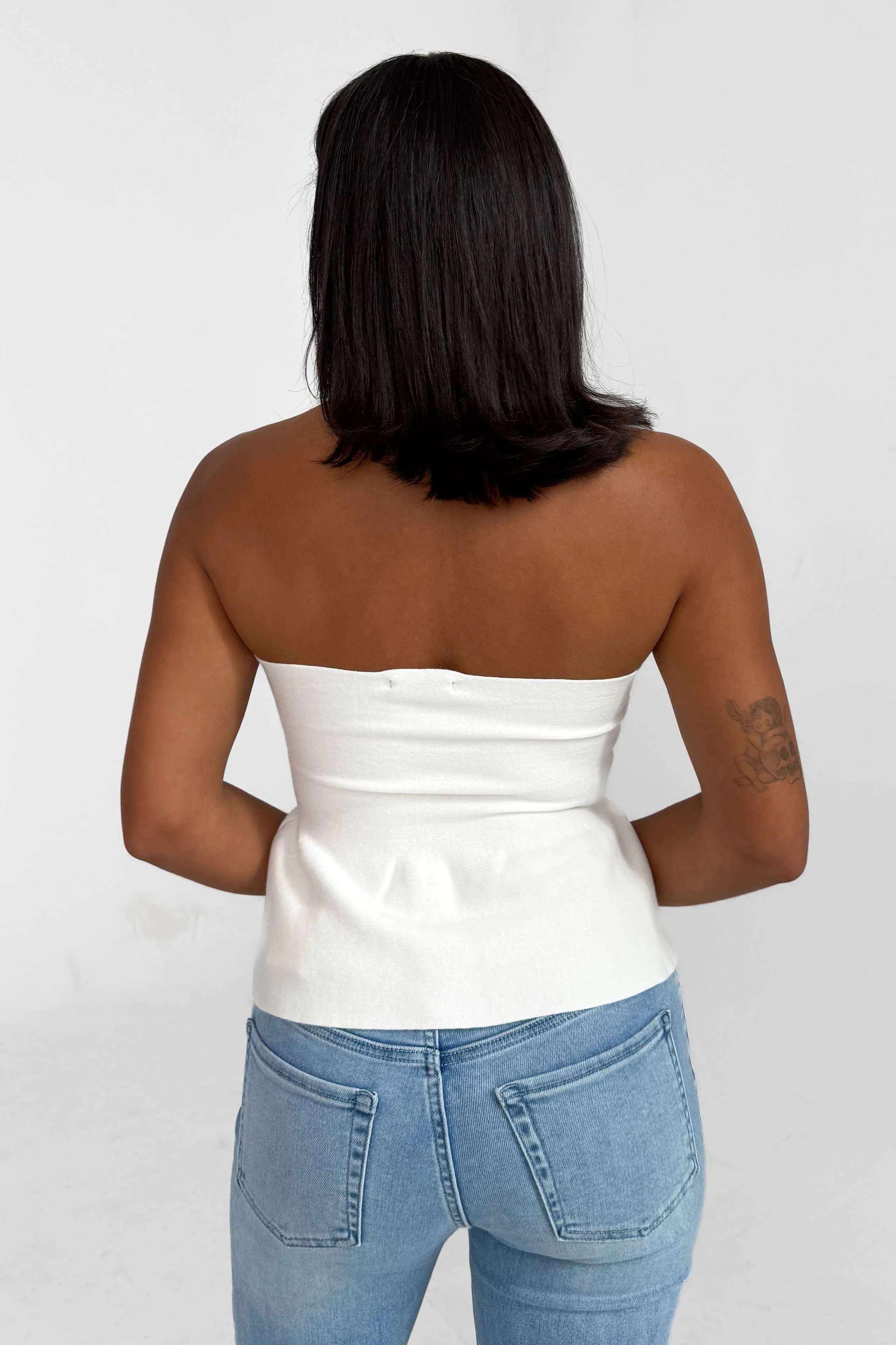 Girls Night Top in White