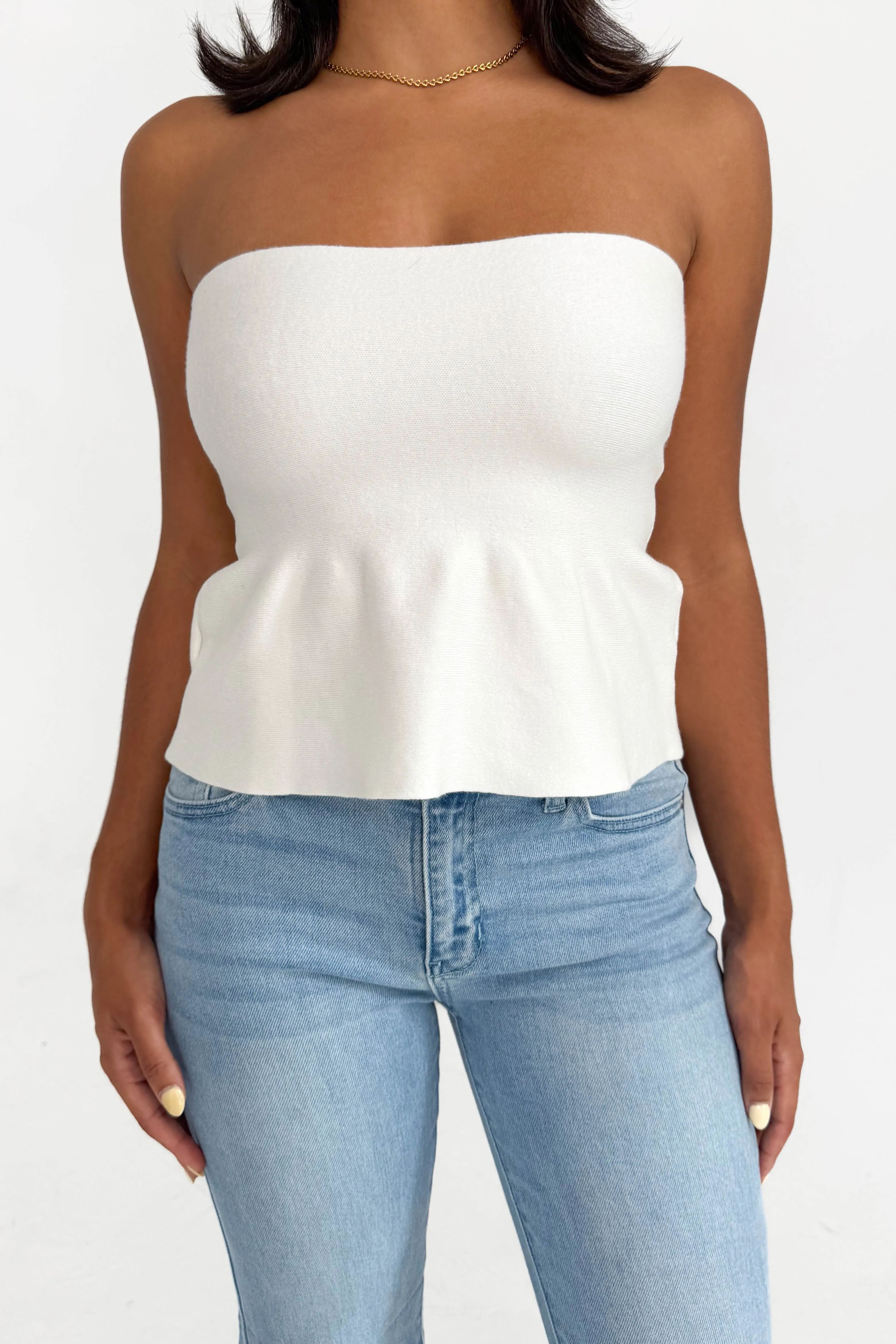 Girls Night Top in White