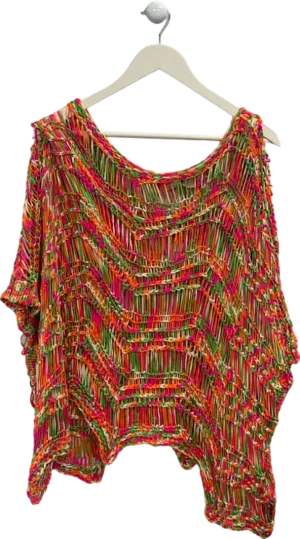 Glamify Multicolour Knit Poncho One Size