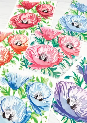 Gleaming Poppies Layering Stencils