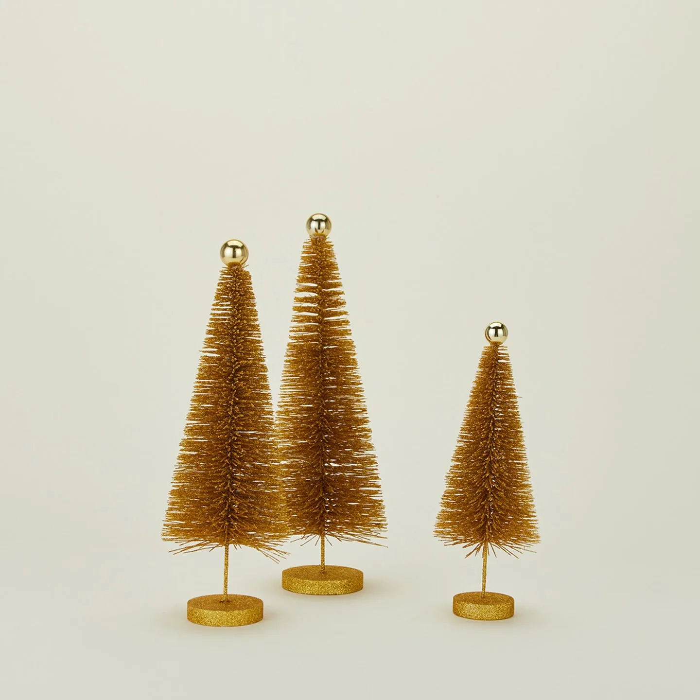 Glitter Tree, Set of 3 - Gold