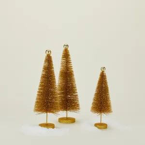 Glitter Tree, Set of 3 - Gold
