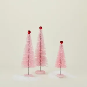 Glitter Tree, Set of 3 - Pink