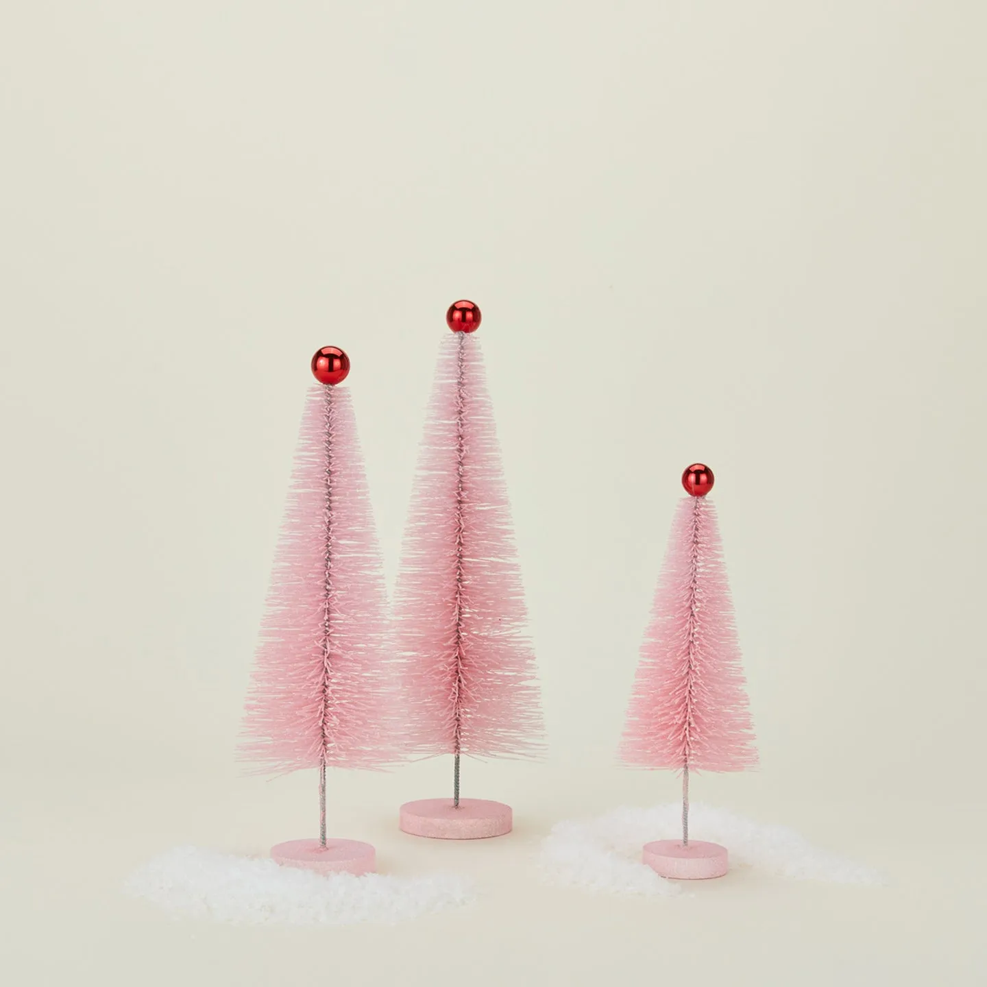 Glitter Tree, Set of 3 - Pink