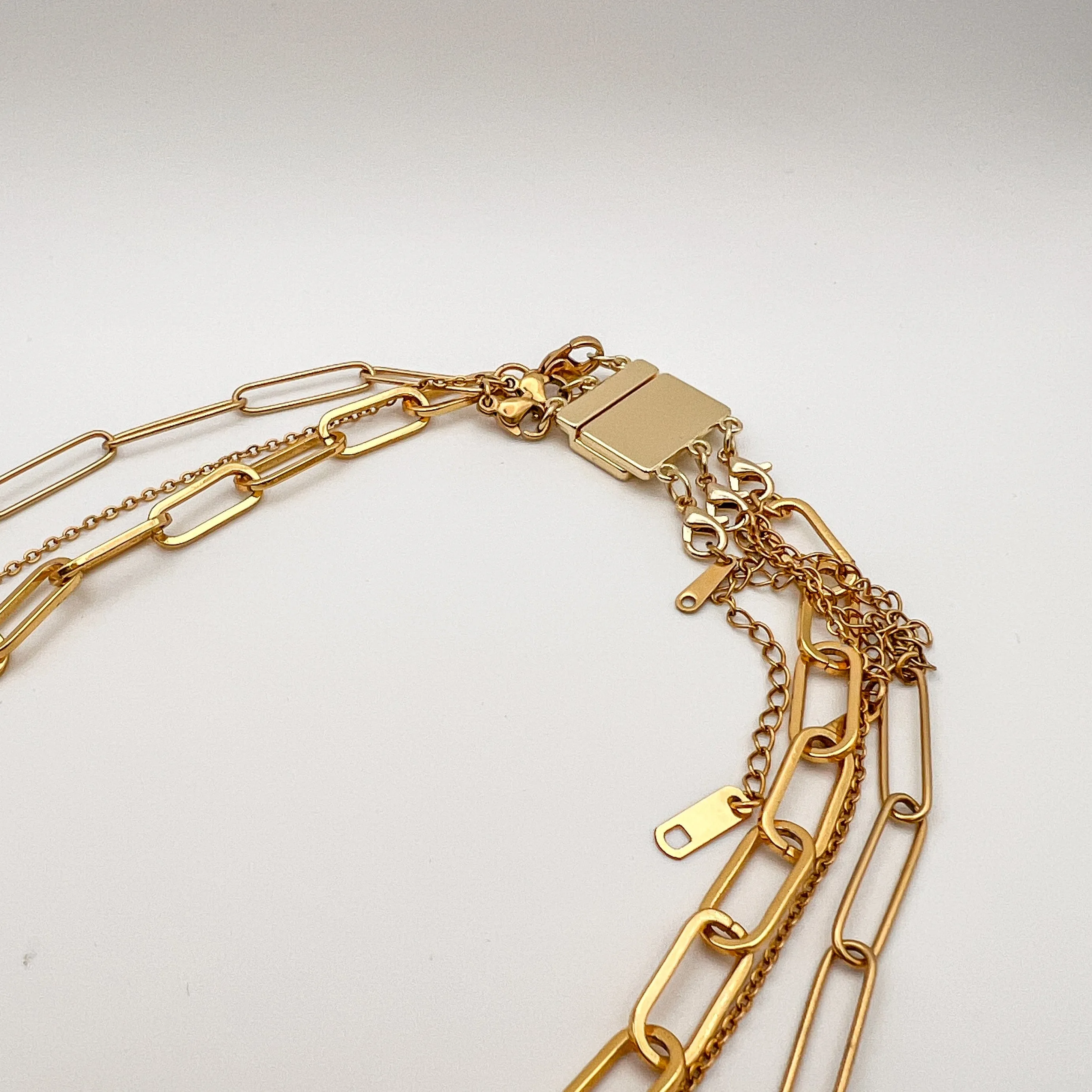 Gold Necklace Clasp For Layering- Magnetic
