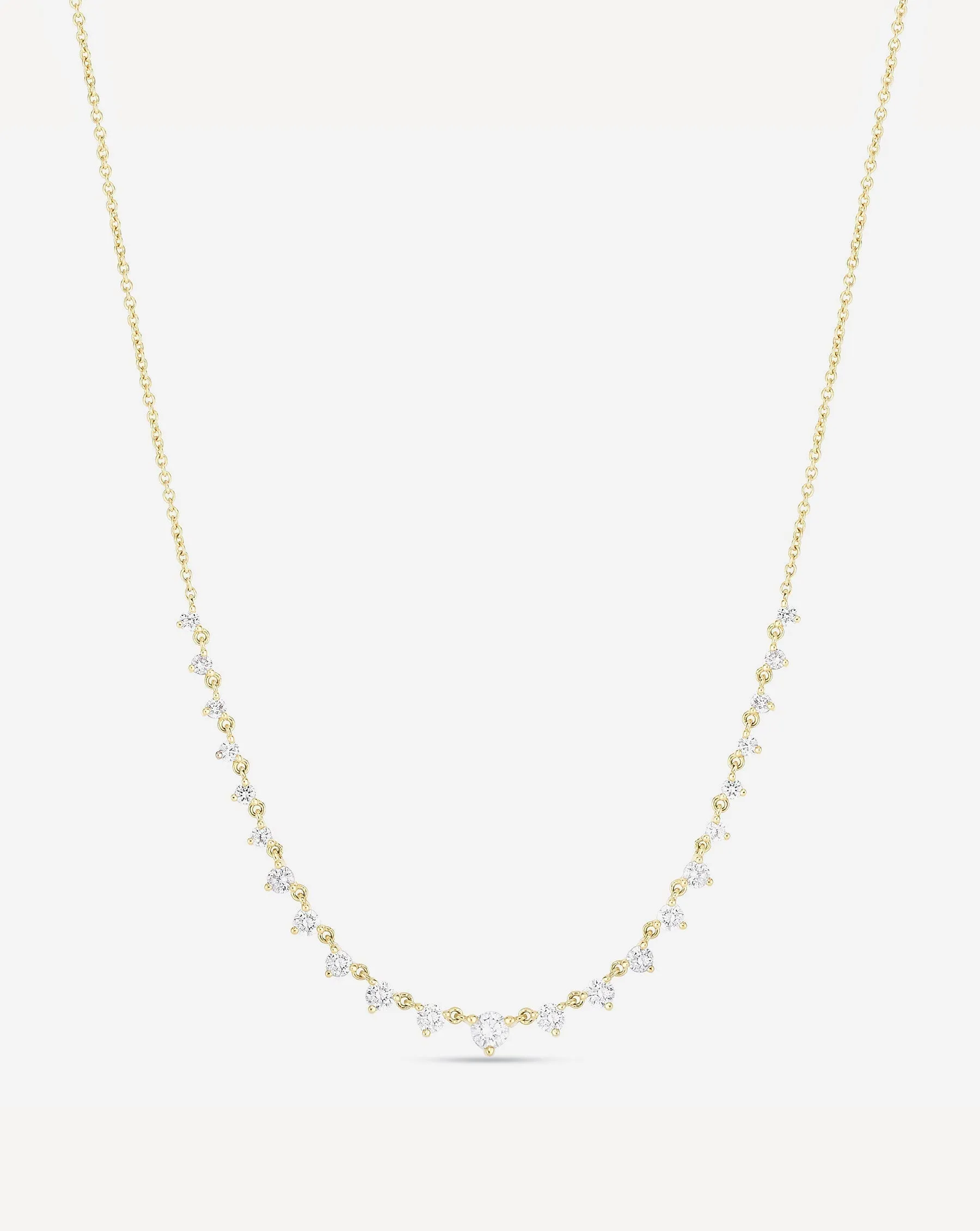 Graduated Diamond Layering Necklace