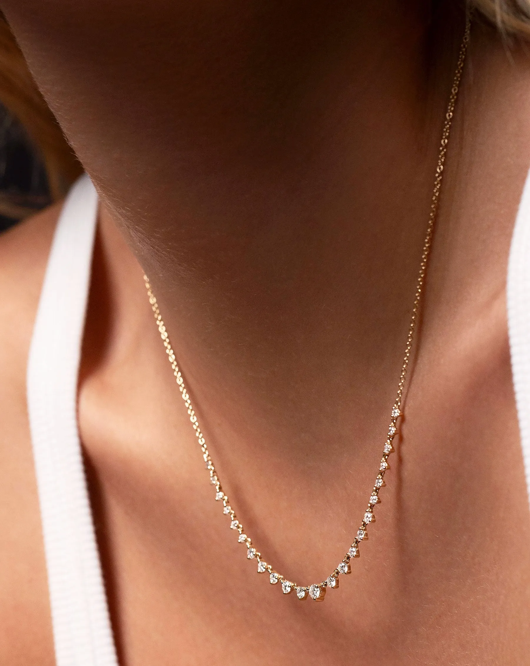 Graduated Diamond Layering Necklace