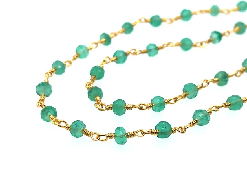Green Onyx Rosary Chain