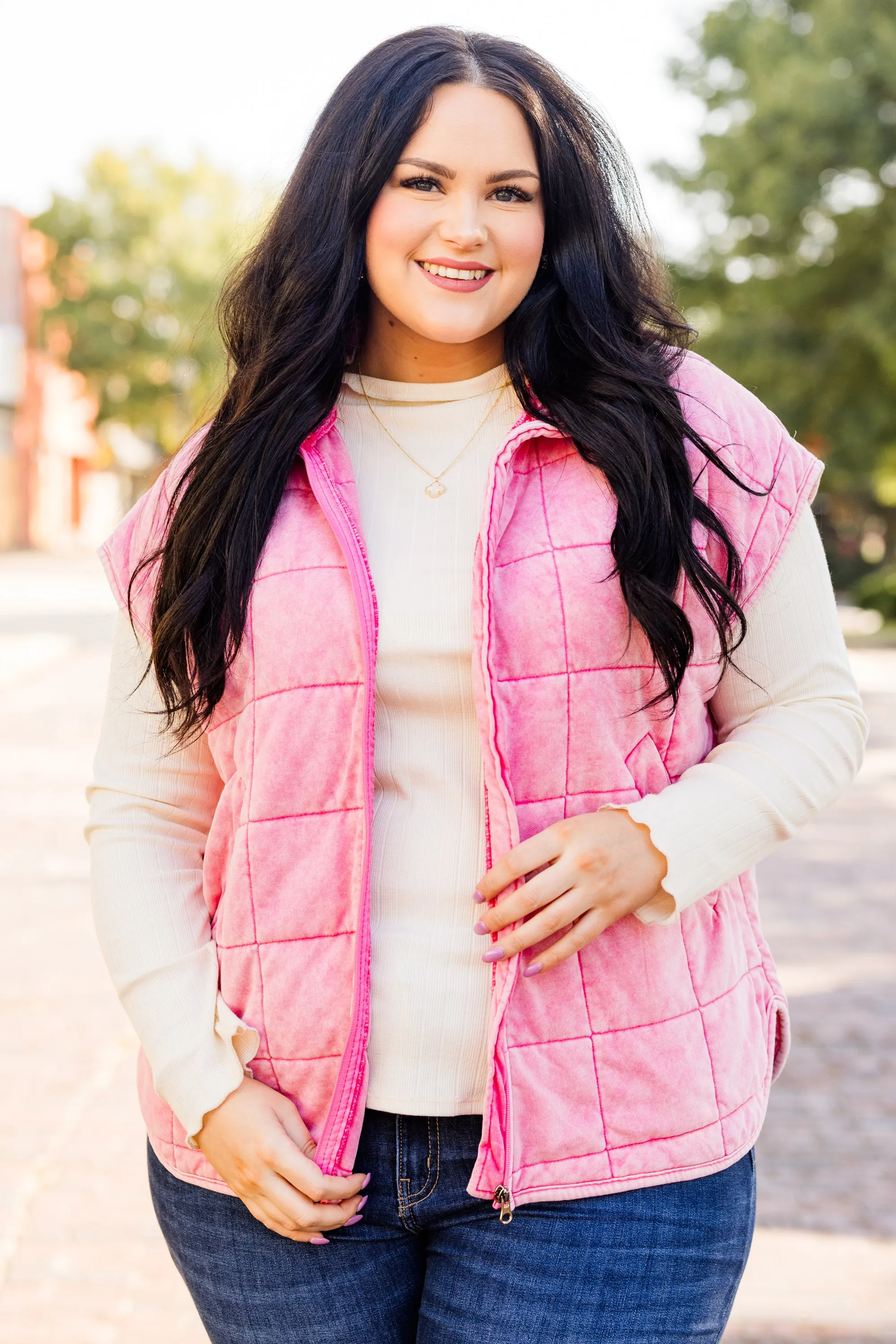 Harvest Haven Vest, Pink