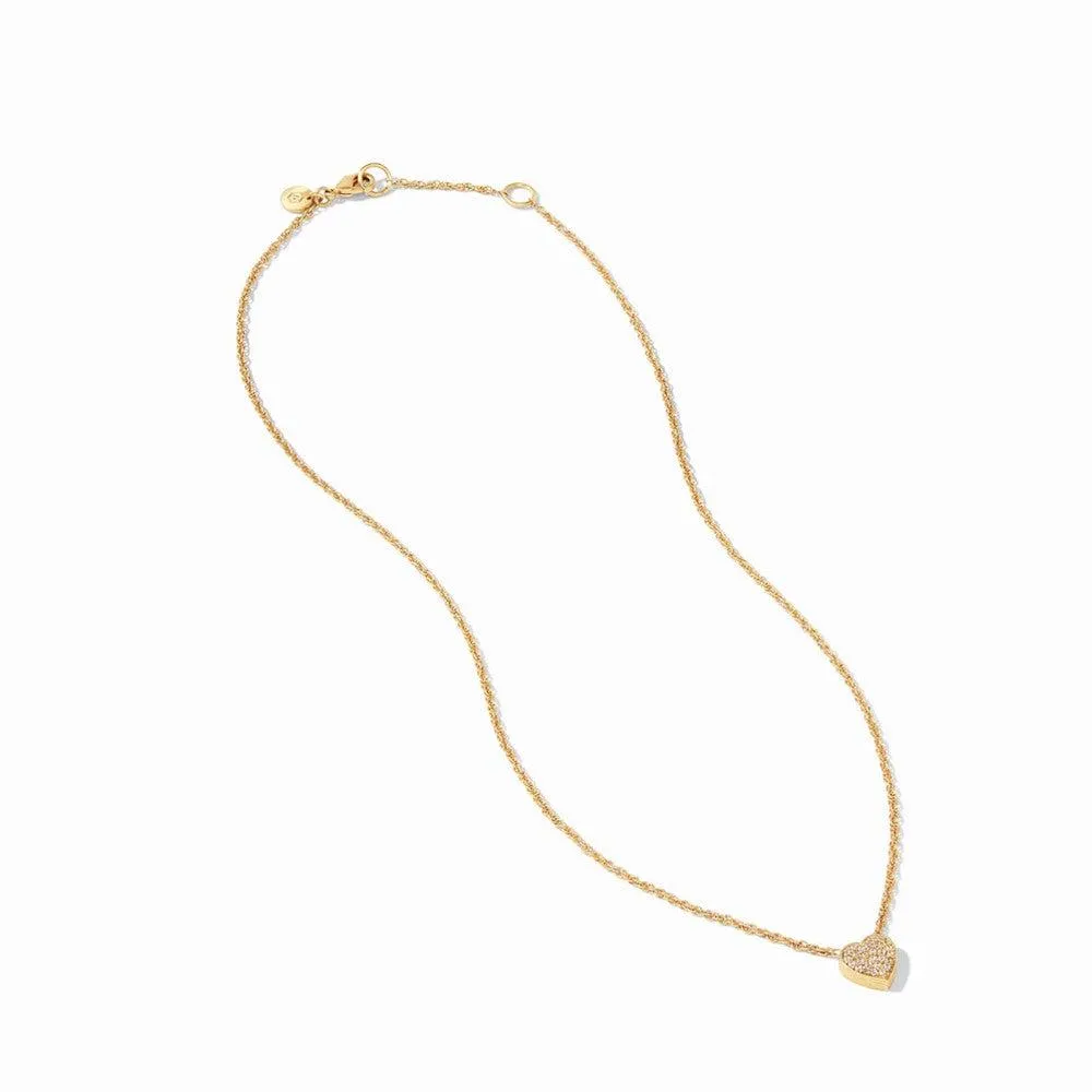 Heart Pave Demi Necklace