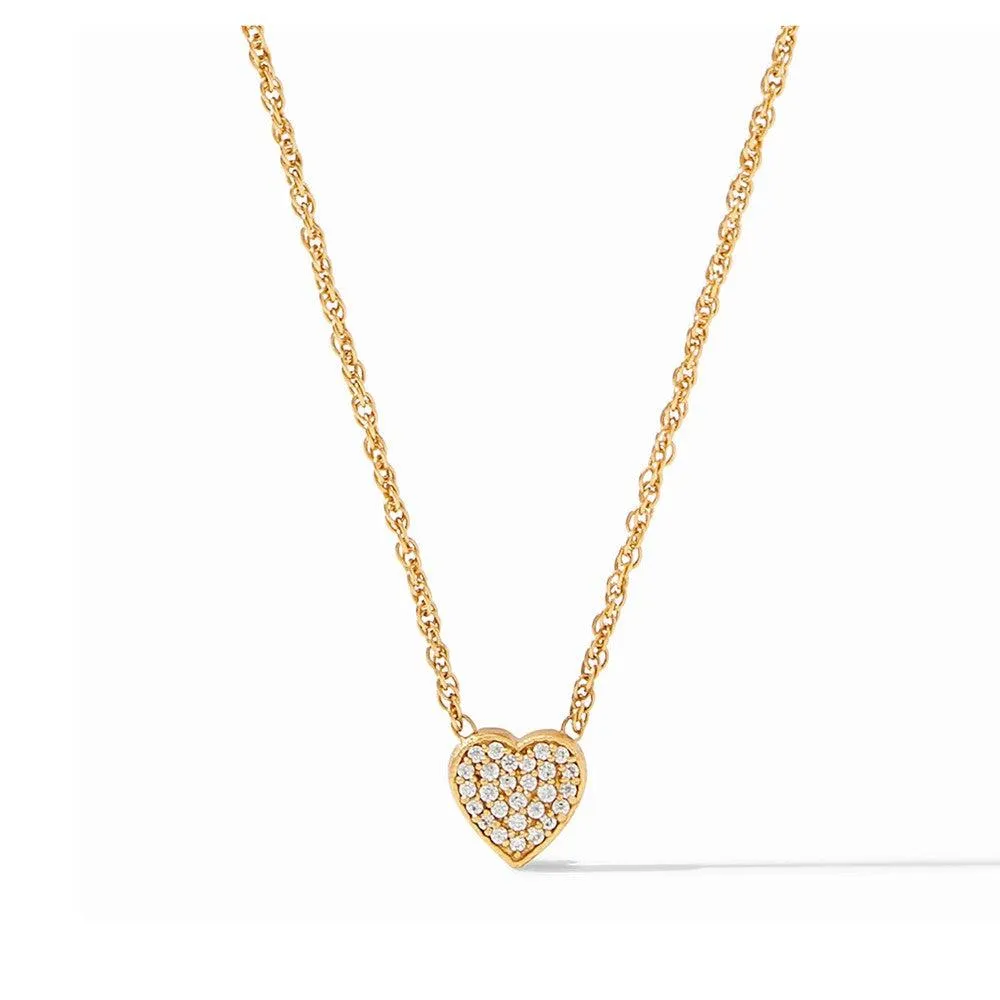 Heart Pave Demi Necklace