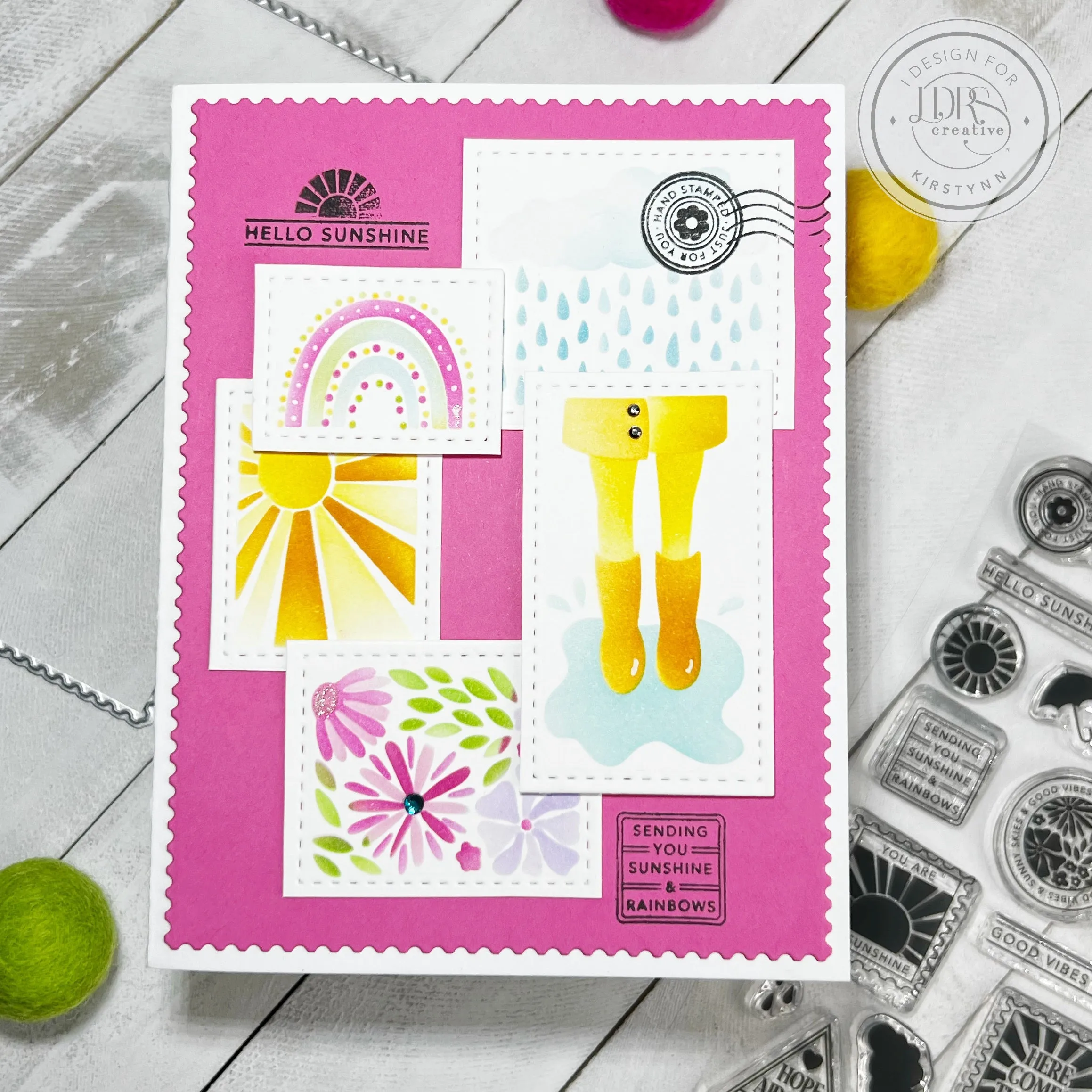Here Comes the Sun Postage Collage Layering Stencils