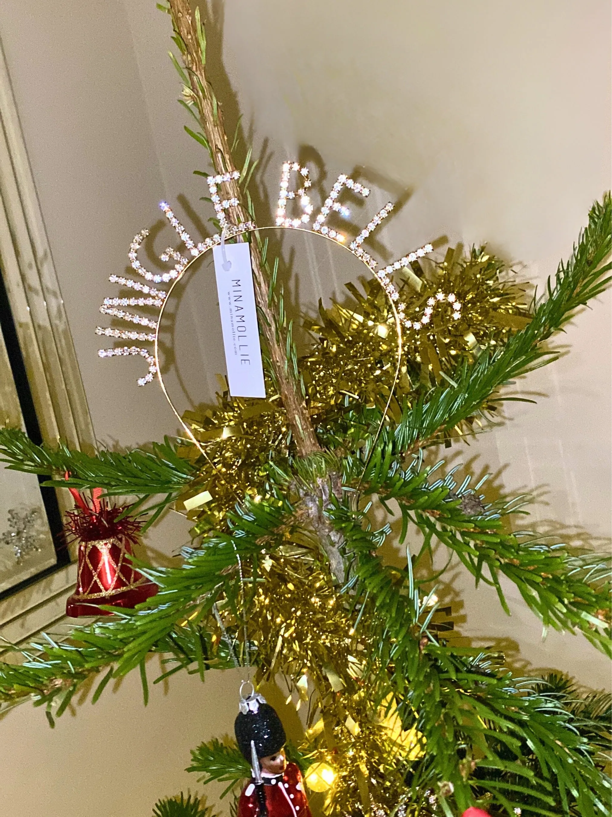 HO HO HO Slogan Christmas Crown in Silver