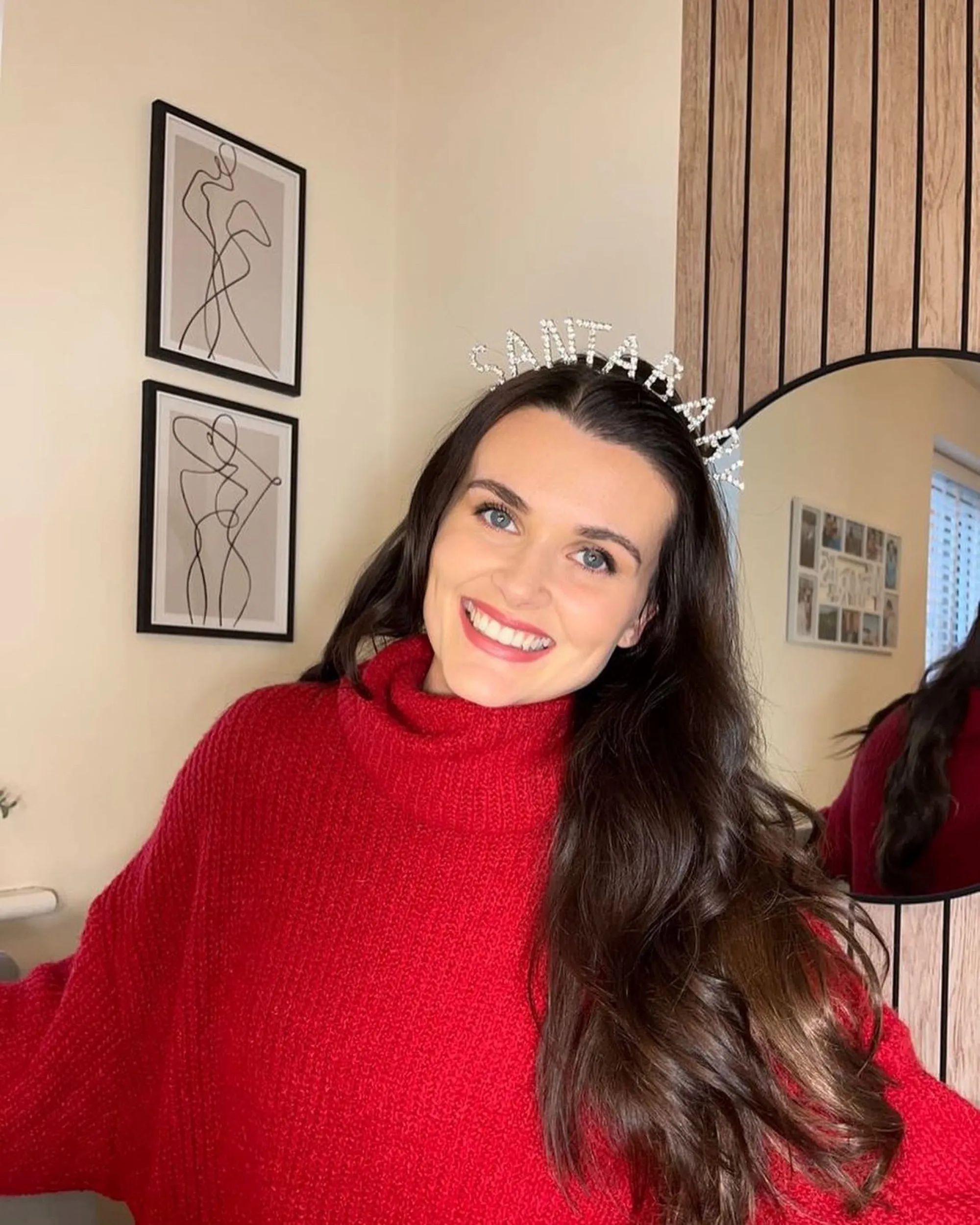 HO HO HO Slogan Christmas Crown in Silver