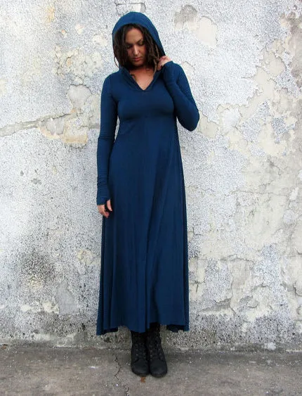 Hooded Eclipse Wanderer Long Dress
