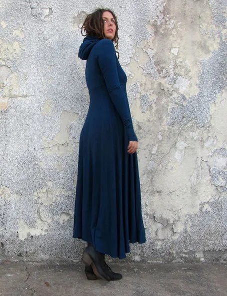 Hooded Eclipse Wanderer Long Dress