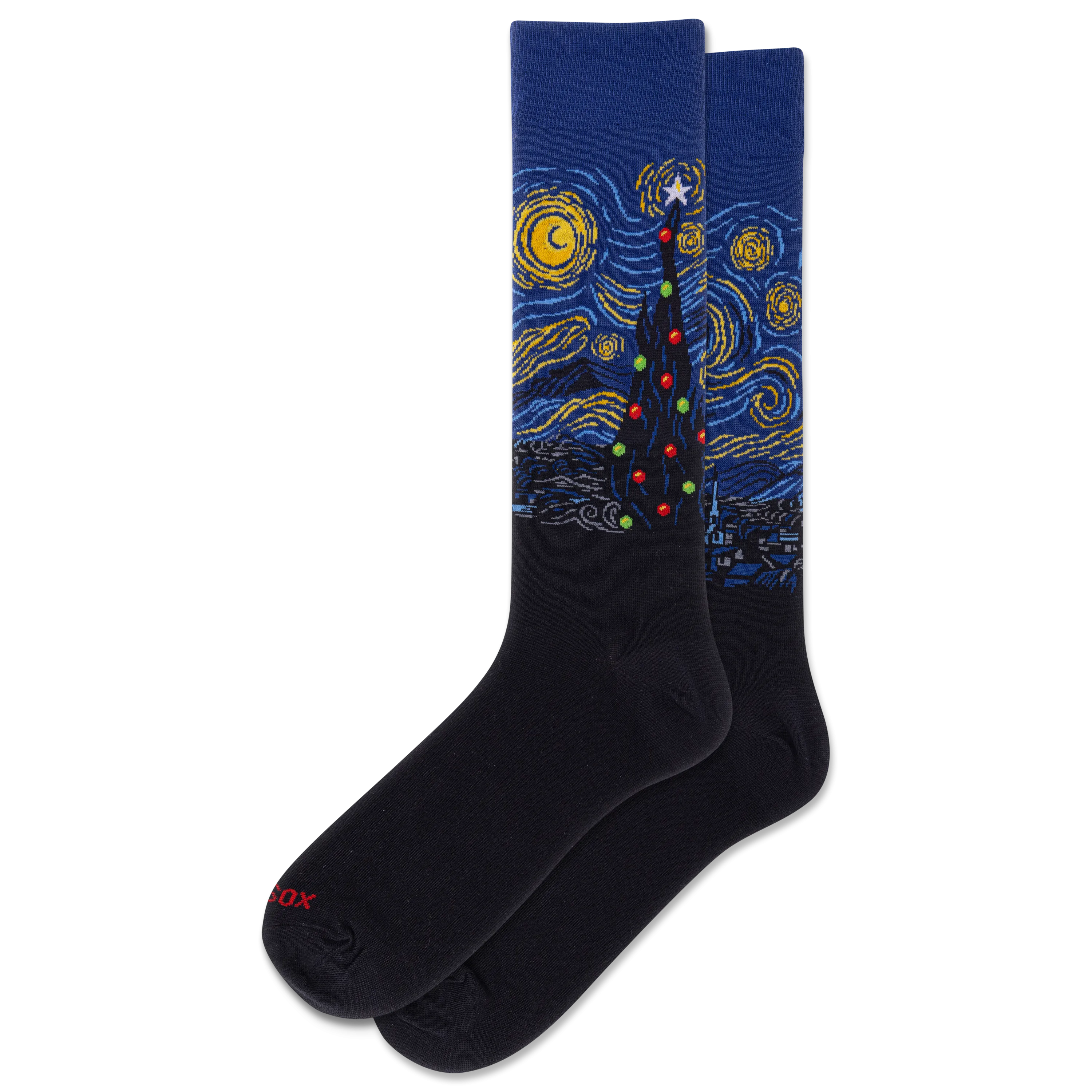 HOTSOX Men's Starry Night Xmas Crew Sock