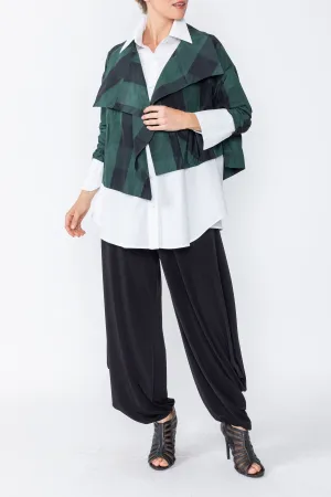 Hunter Green Layering Asymmetrical Jacket