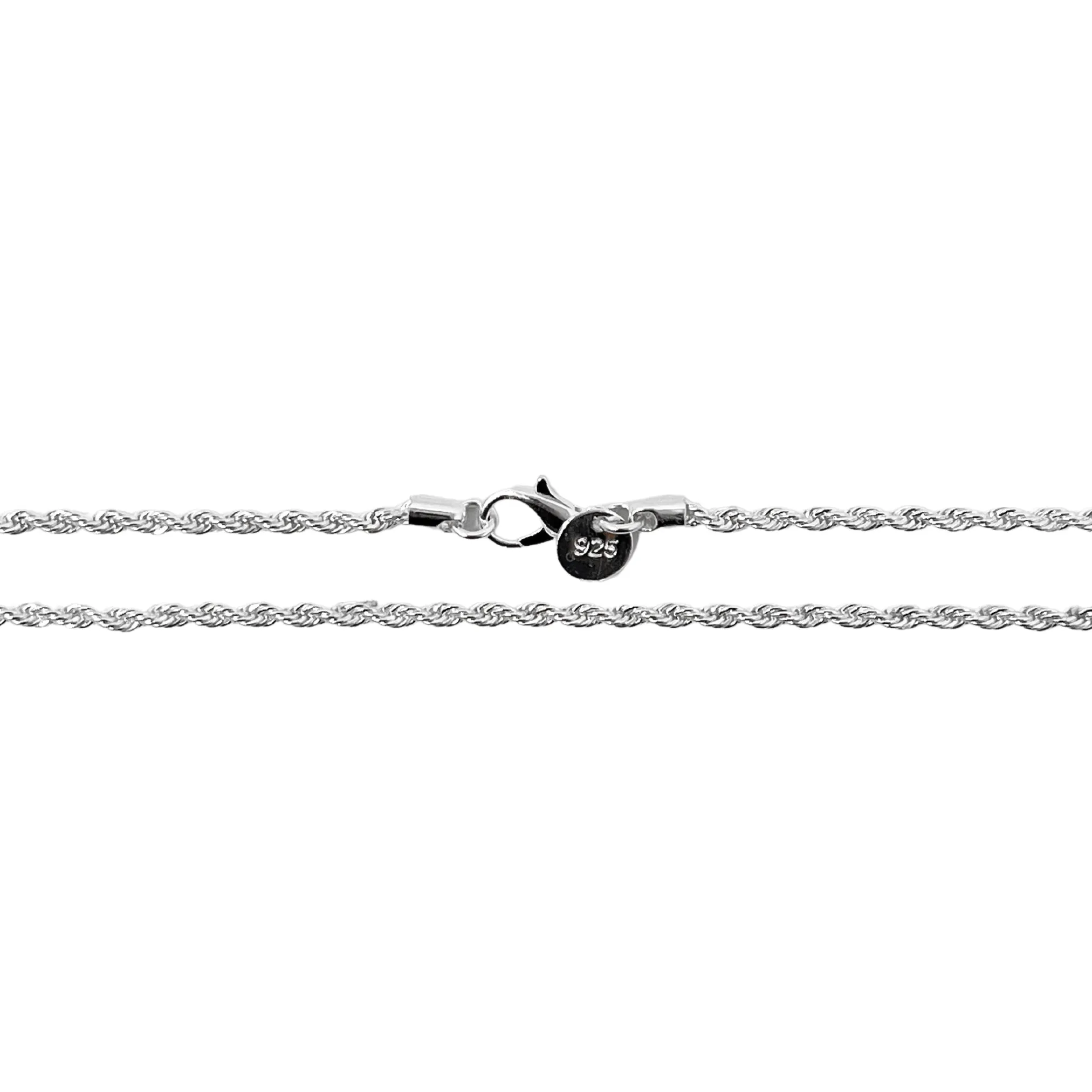 Ice City Rope Chain Necklace 24 - Silver Classic Style